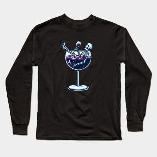 Skeleton in Wine Long Sleeve T-Shirt